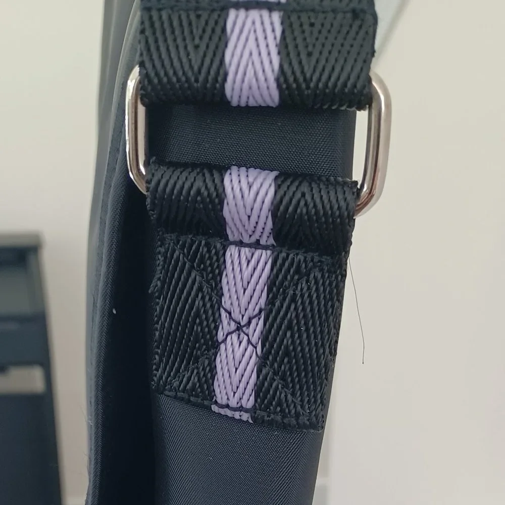 New Lanvin parfums Black Messenger Crossbody Bag